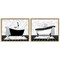Stupell Industries Marble Clawfoot Soaking Tub 2 pc Framed Floater Canvas Wall Art Set Design by Conrad Knutsen